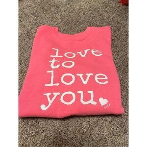 New Gildan Love to Love You Pink Sweatshirt